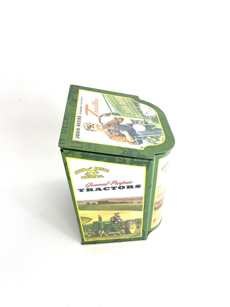John Deere Collectible Tin Container Hinged Lid