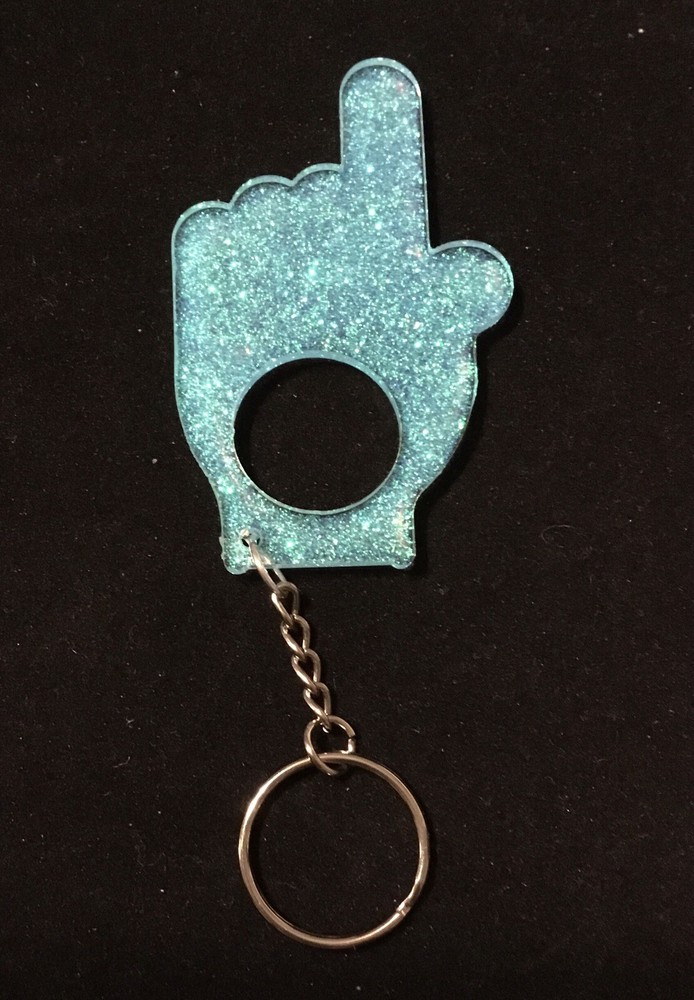 Finger Button Pusher Keychain