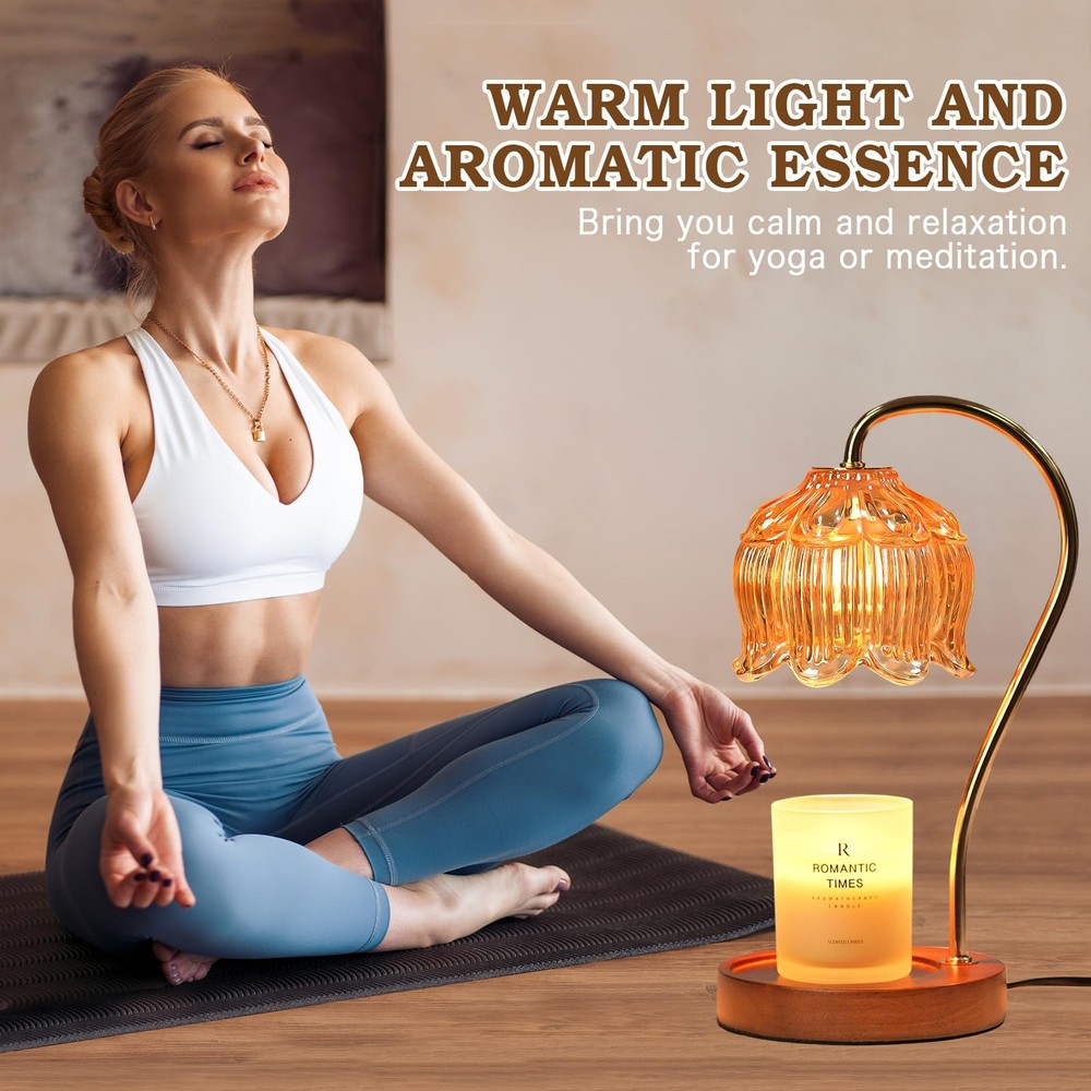Funistree Flower Candle Warmer Lamp with Timer, Dimmable