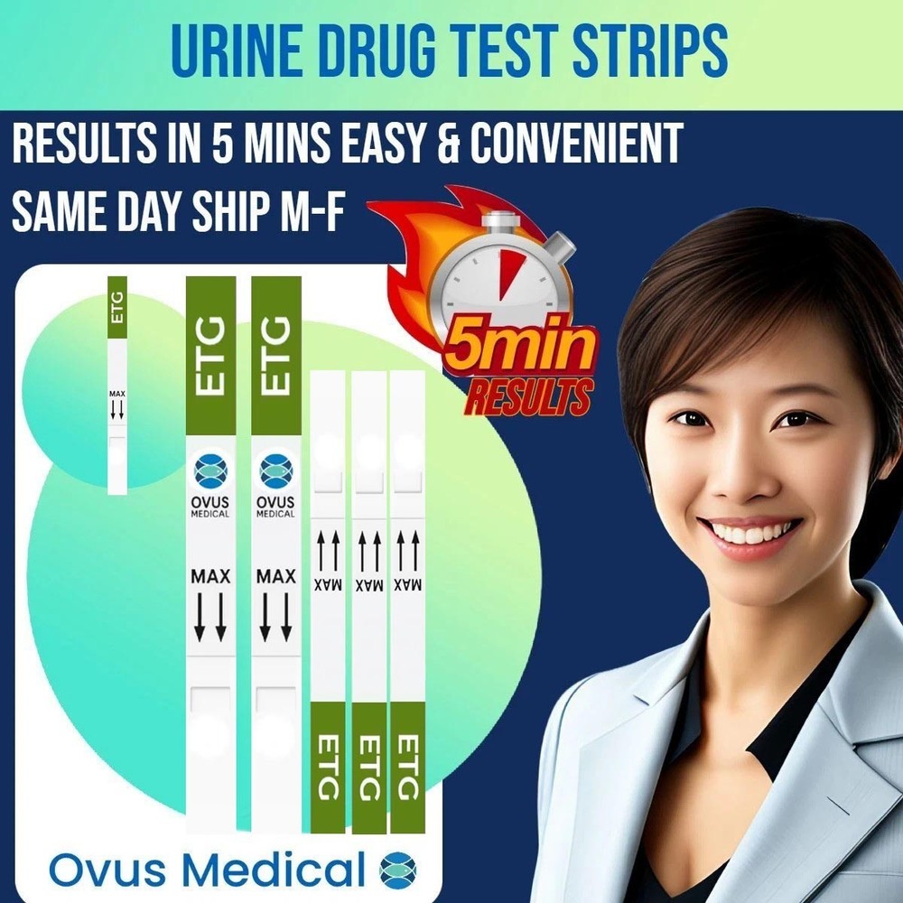 Alcohol (ETG) Testing Strips Rapid Urine Test Strips 80 Hour Detection | 25 PacK