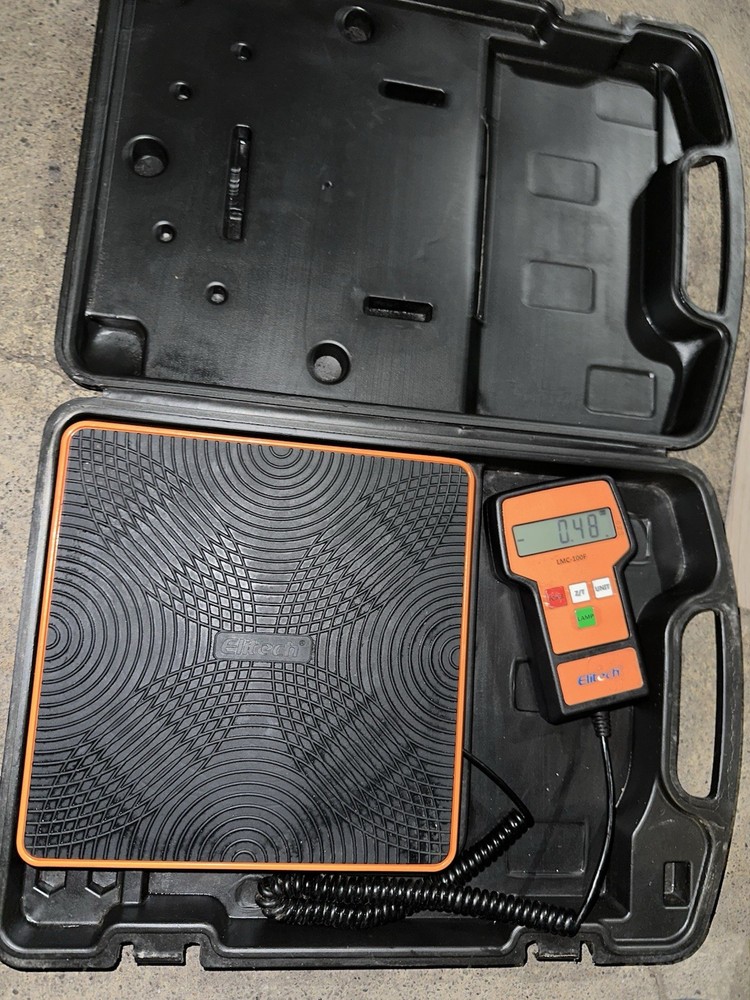 Elitech lmc-100f electronic digital refrigerant charging scale 220lb