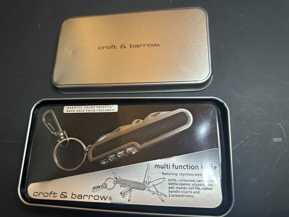 Croft & Barrow Multi Function Pocket Tool Knife Stainless Steel