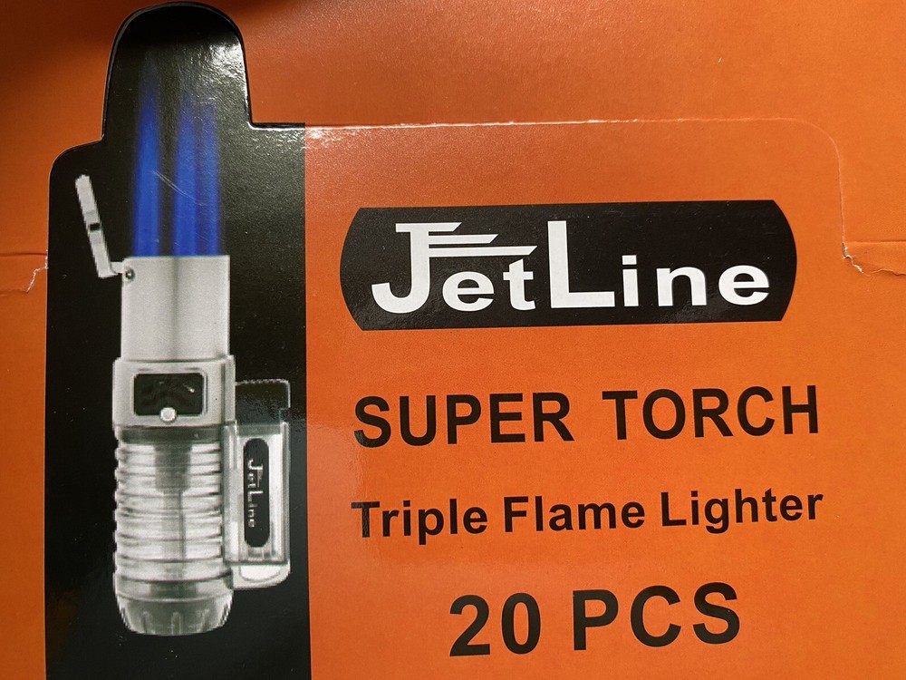 Jetline Super Torch Triple Jet Flame - Black - New