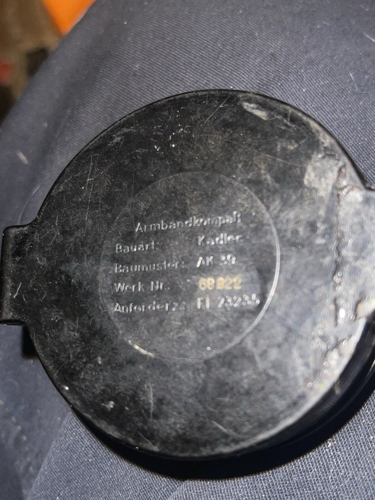 German WWII Pilot Luftwaffe AK39 Navigation Wrist Compass Vintage