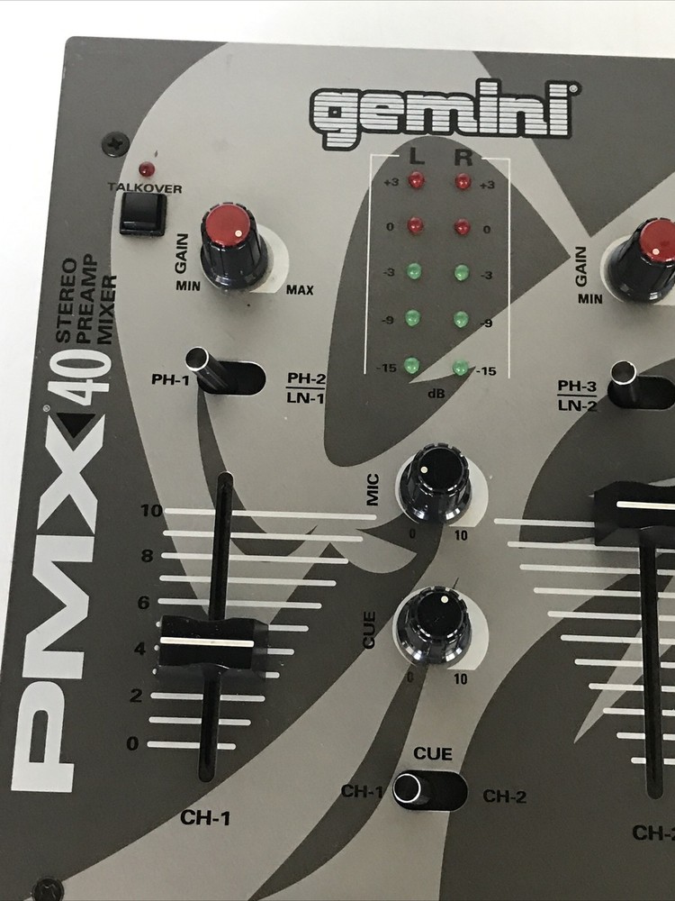 Gemini PMX-40 DJ CD Deck PMX-40 Mixer (No Cords Included)