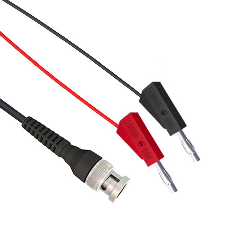 Secure Connection BNC to Dual Stacking Test Leads Cable for Oscilloscopes