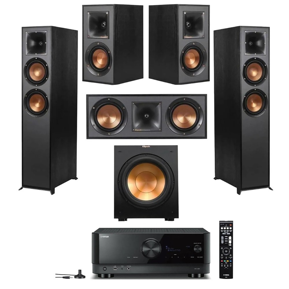 Klipsch Reference 5.1 Home Theater System Bundle with Speakers, Subwoofers, Rcvr