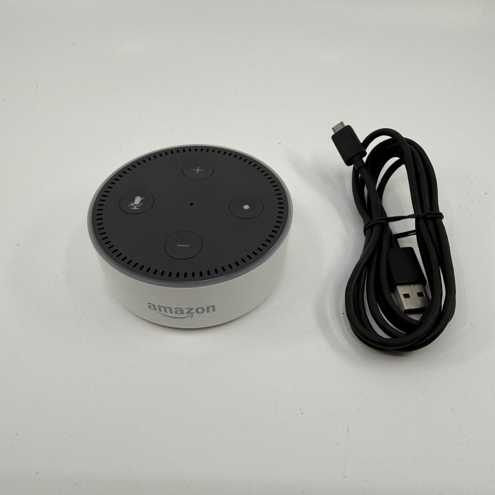 Amazon Echo Dot 2nd Gen RS03QR Alexa Smart Speaker White With Micro-USB Cable