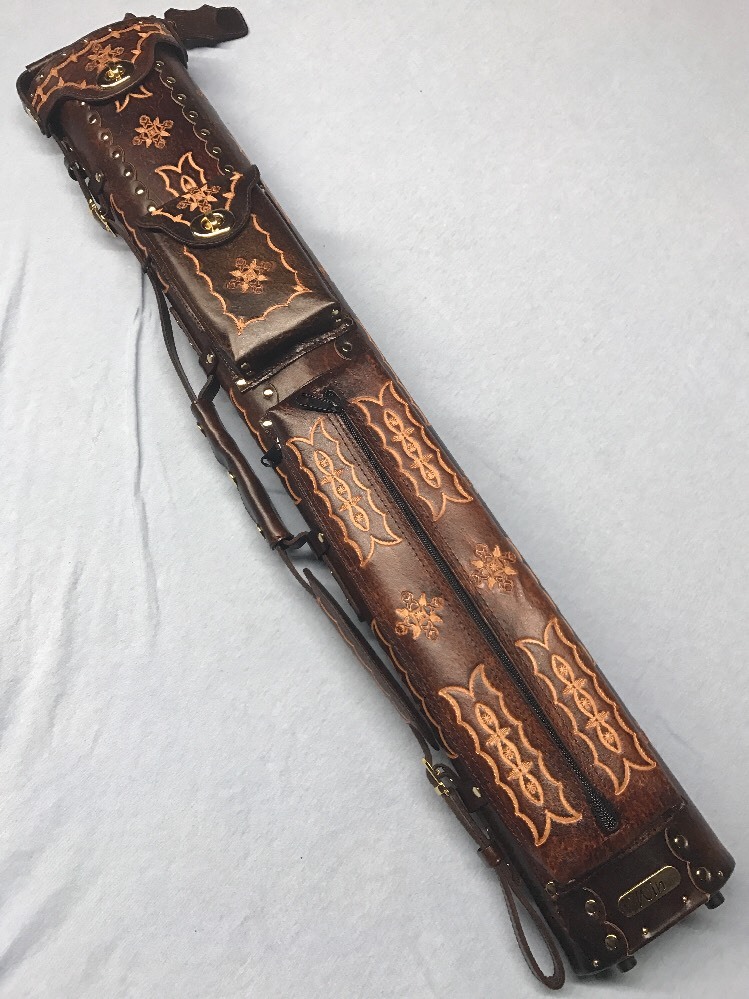 Win Genuine Tooled Leather 2 Butt 4 Shaft 2x4