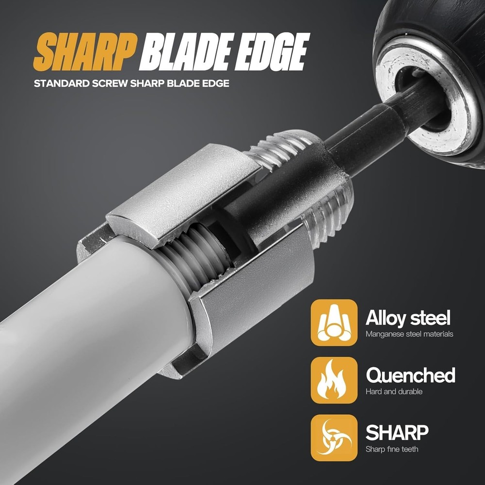 Dual-Function Pipe Threading Kit for Electric Drills