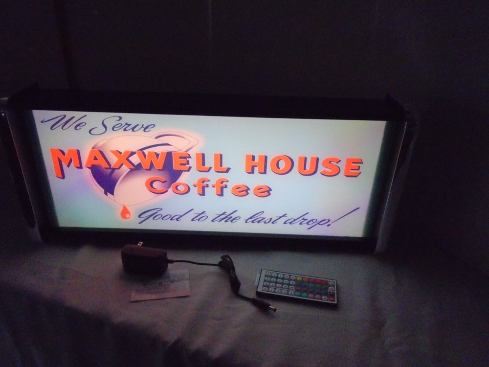 Maxwell House Coffee LED Display lighted sign lightbox Wall Hanging Light