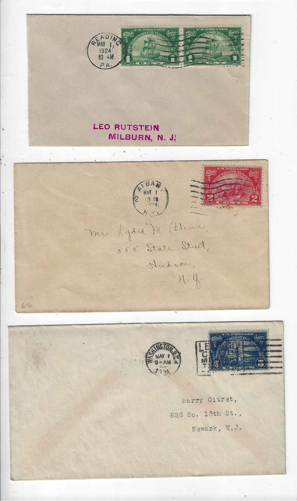 FDC's    # 614-16      --  Huguenot Walloon
