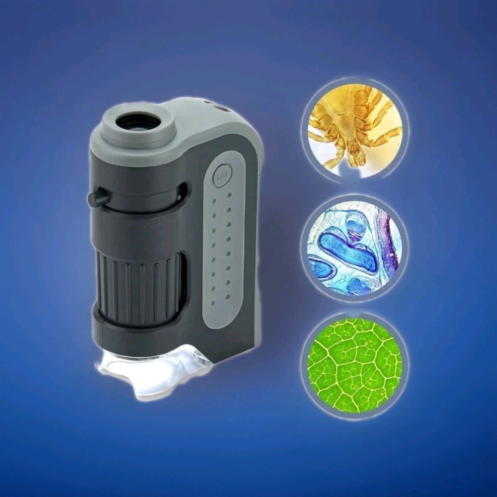 Carson MicroBrite Plus 60x-120x LED Lighted Pocket Microscope