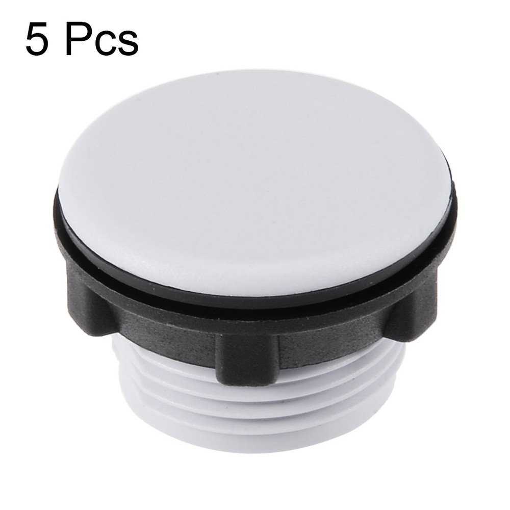 5 Pack 22mm Black Gray Plastic Push Button Switch Hole Panel Plug