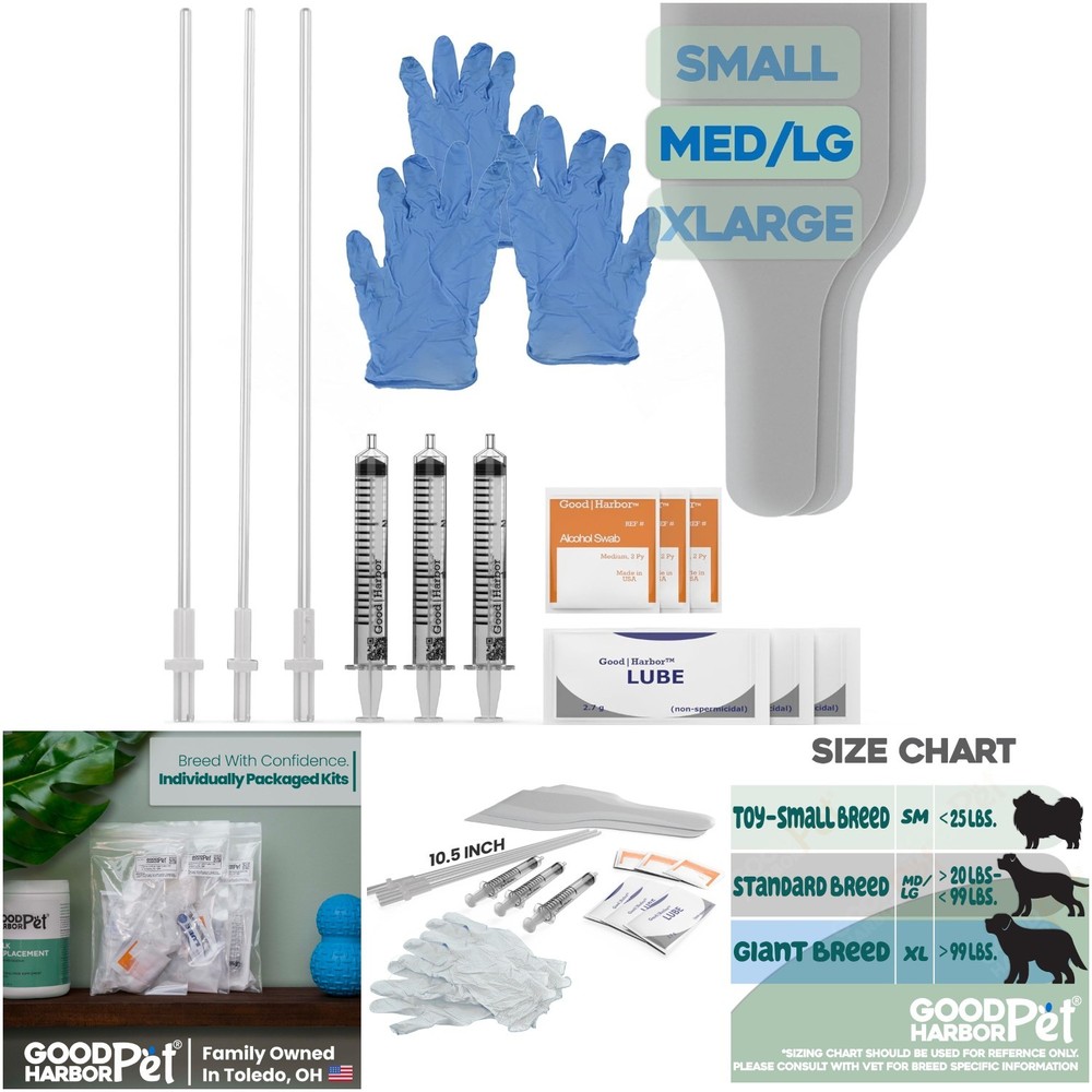 Canine AI Artificial Insemination Kit Small Medium Large Xlarge