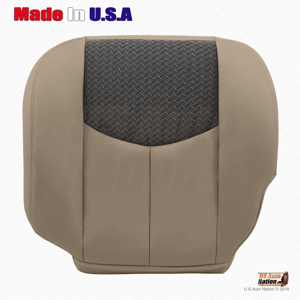 2003 2004 Chevy Avalanche Driver Side Bottom Leather/Cloth Cover Med Neutral Tan