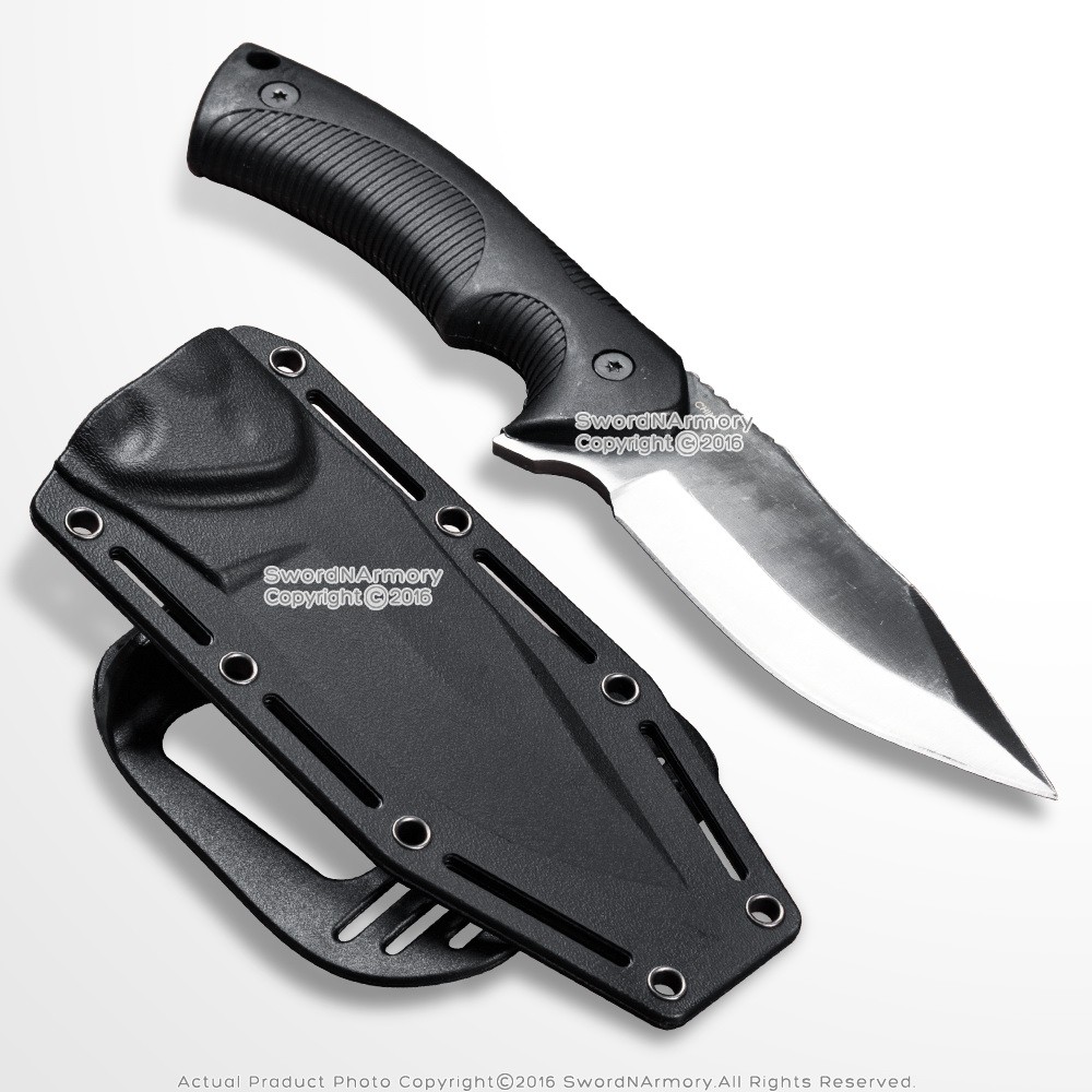 9" Fixed Blade Tactical Hunting Knife with Paddle ABS Belt Loop Holster Sheath