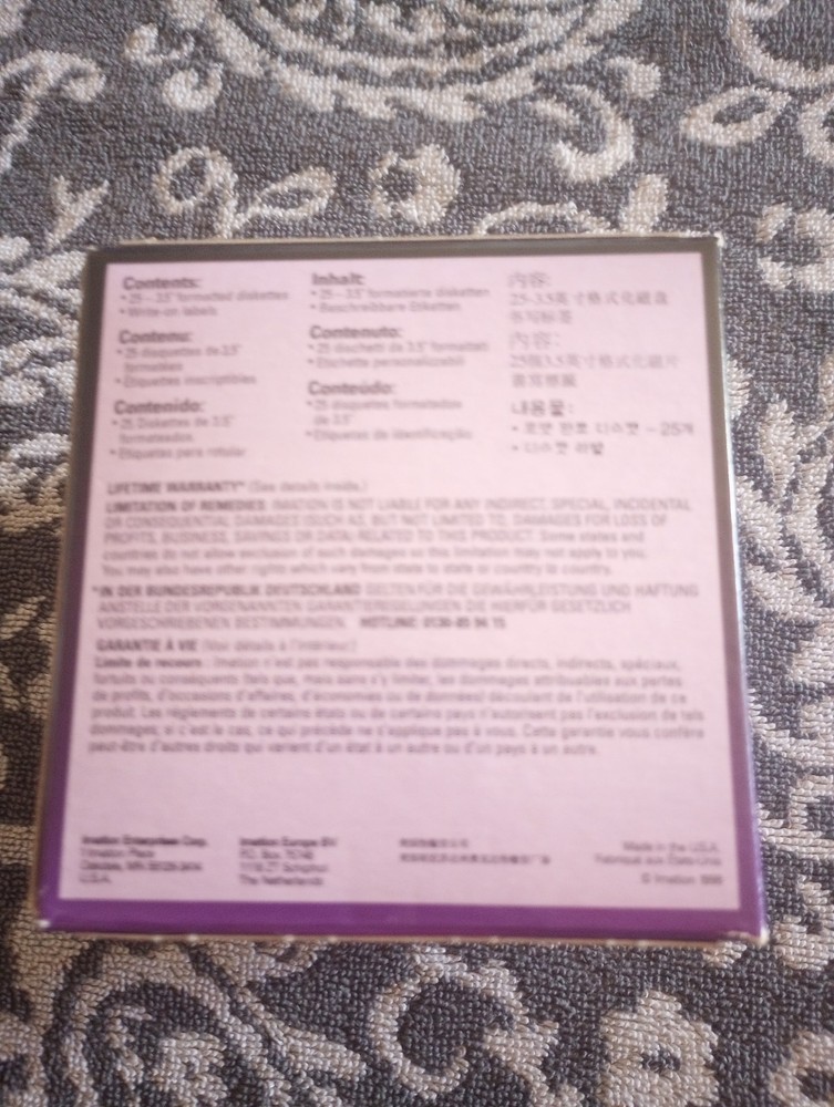 Imation 2HD Diskettes NEW 3M 25 Ct