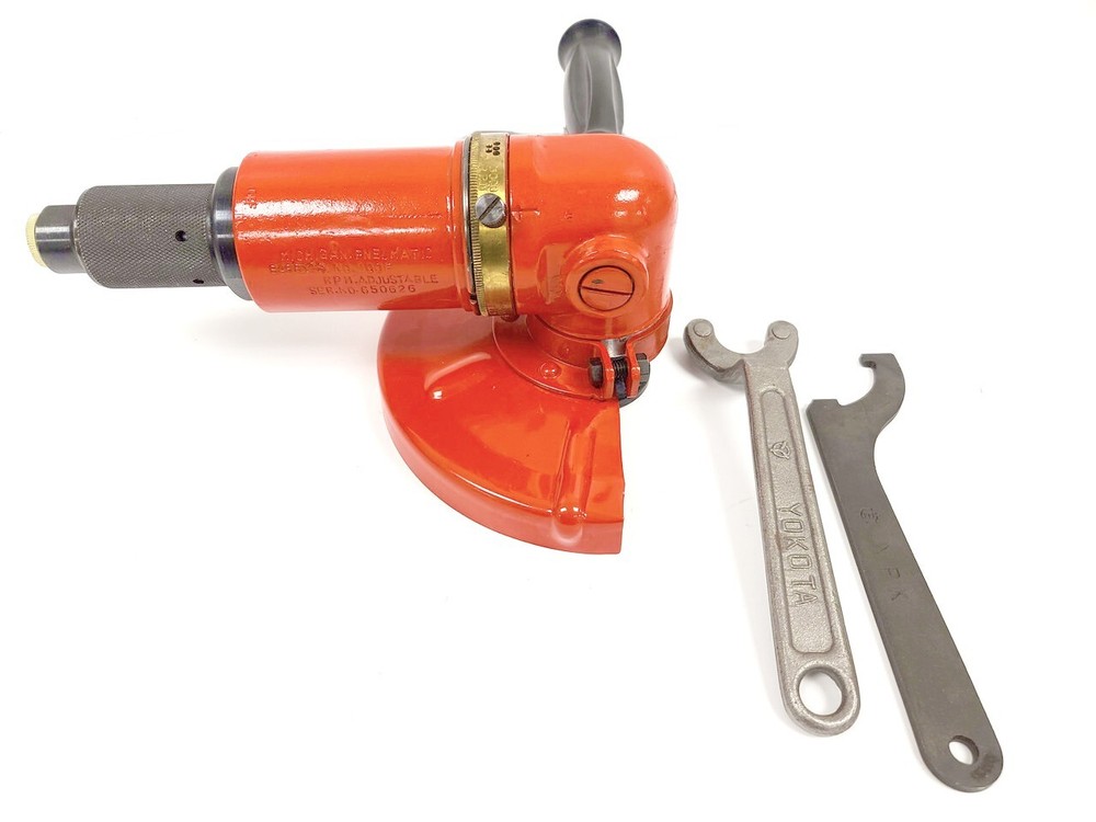 Pneumatic Right Angle Grinder with Roll Throttle
