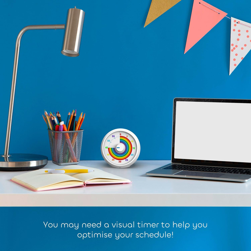 Visual Timer for Kids, 60-Minute Countdown for Classroom Office Kitchen, Desk Ti
