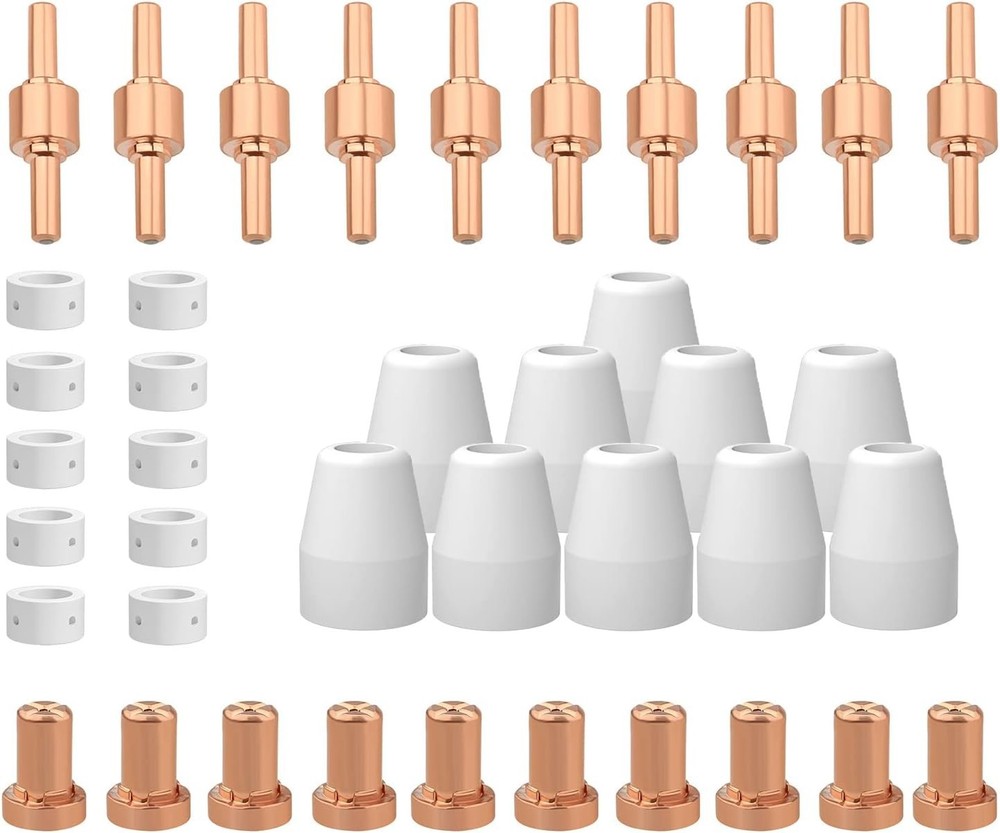 Comprehensive 40 PCS Plasma Cutters Nozzle and Electrode Kit - High-Performance