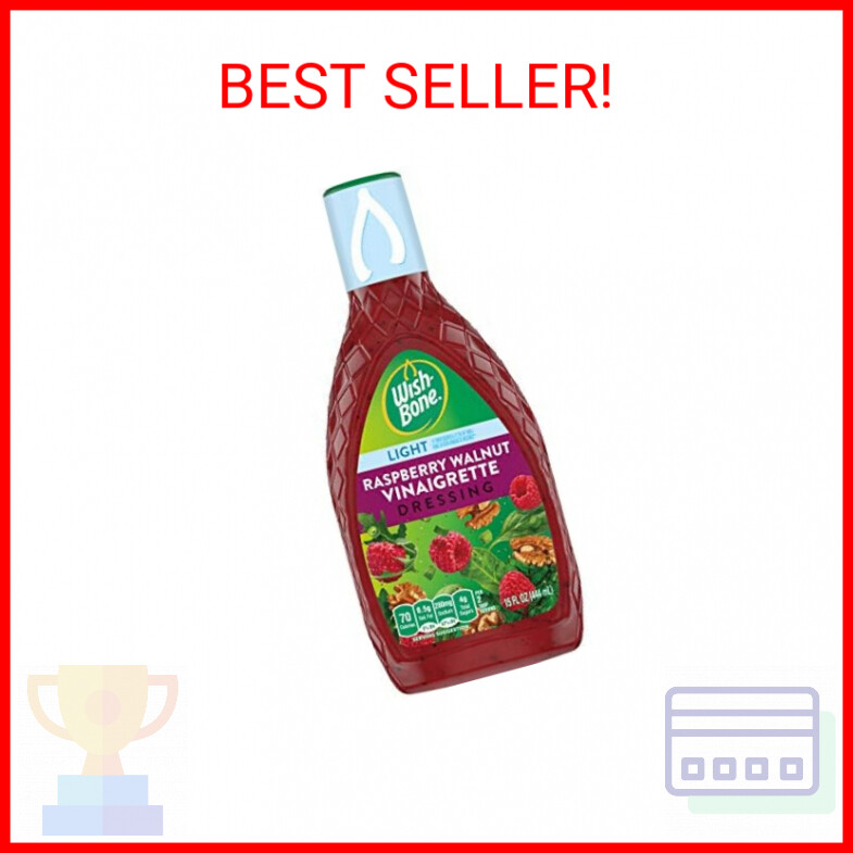 Wish-Bone Light Raspberry Walnut Vinaigrette Dressing,15 FL oz Bottle
