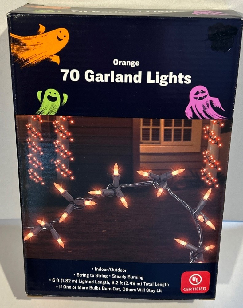 70 Count Orange Garland Lights