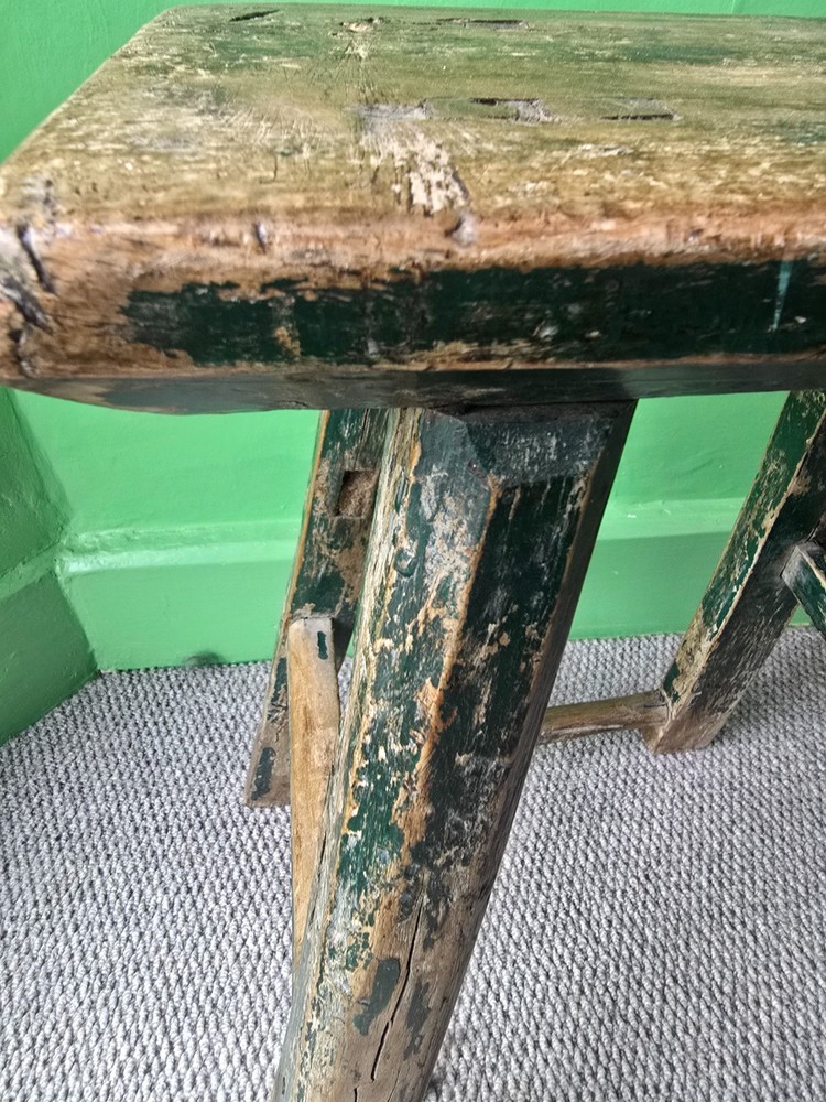 Stunning vintage workbench stool