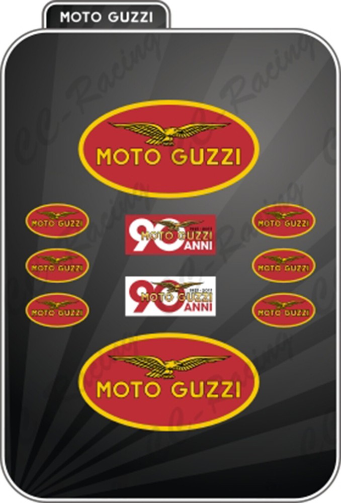 10 Stickers MOTO GUZZI Various Sizes