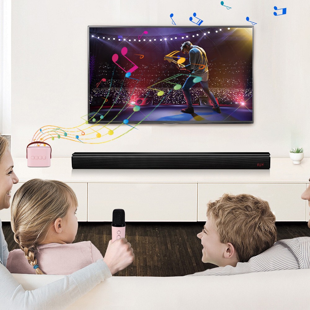 Bluetooth Speaker Portable Karaoke Machine System Microphone Party Light For Kid