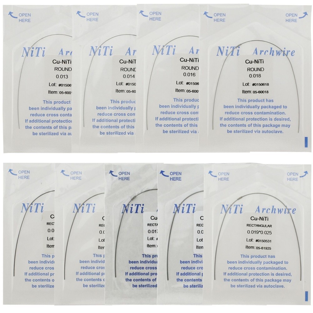 Dental Orthodontic Cu-Niti Arch Wires With Stops Round/Rectangular Ormco DAMON