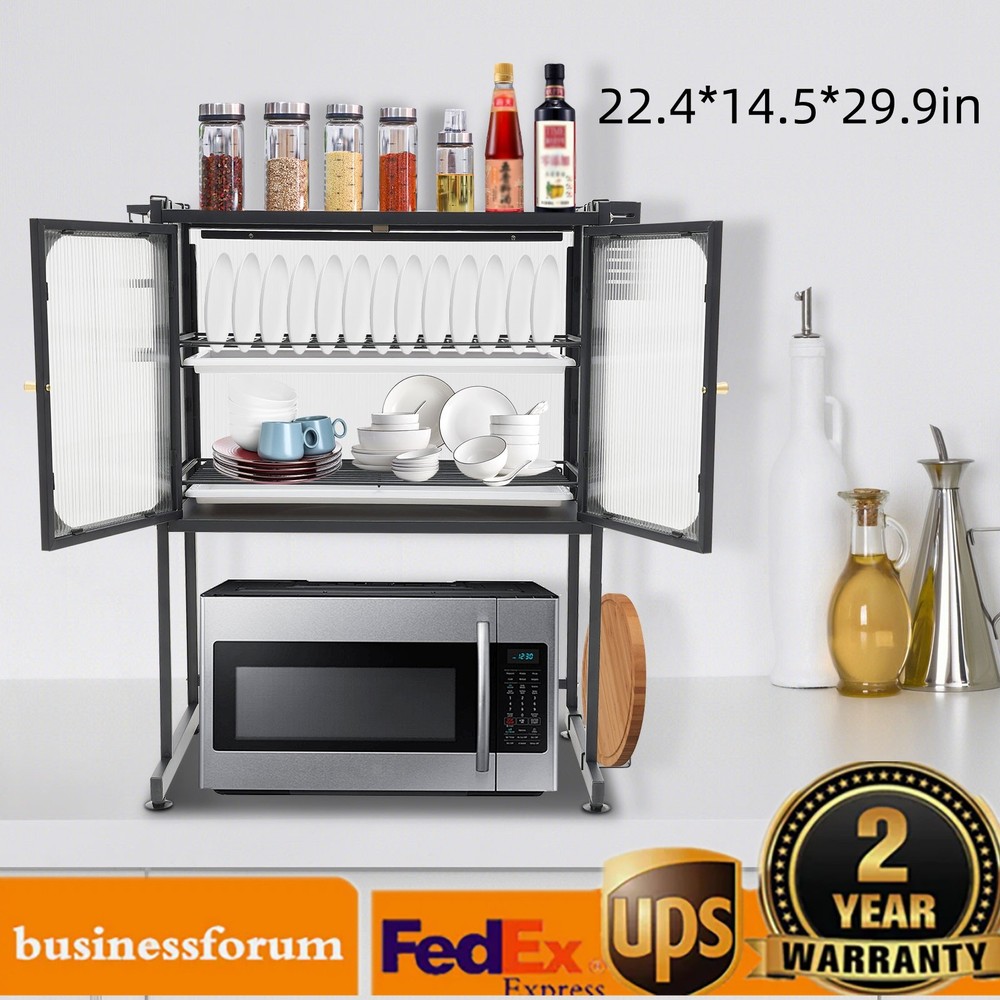 Iron Kitchen Storage Rack Vertical Microwave Oven Rack Kitchen Storage Shelf