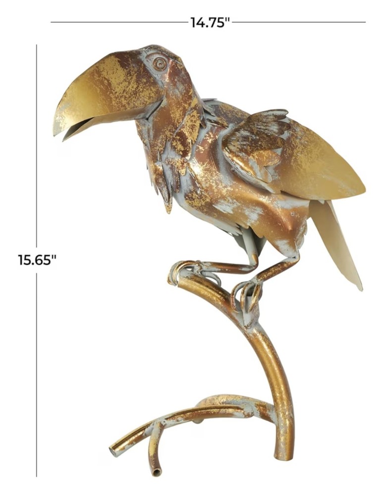 Deco 79 Metal Parrot