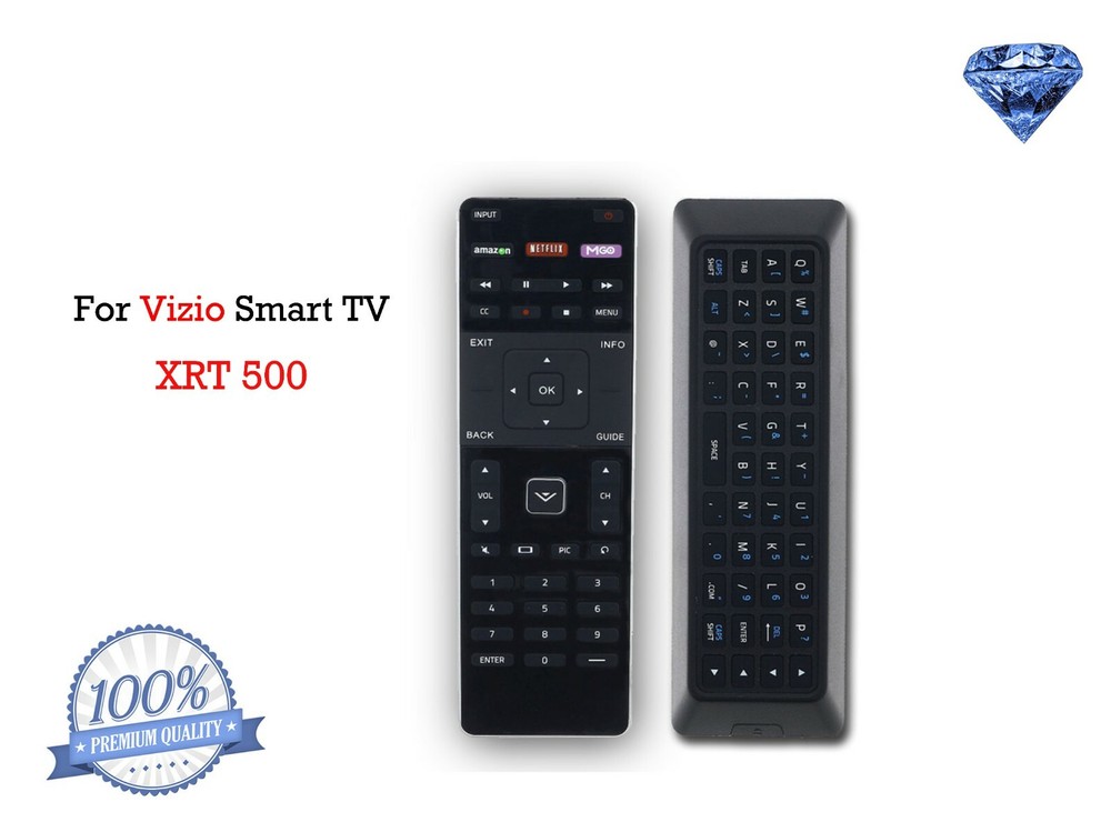 New VIZIO Smart XRT500 LED remote Control Replacement with keyboard backlight