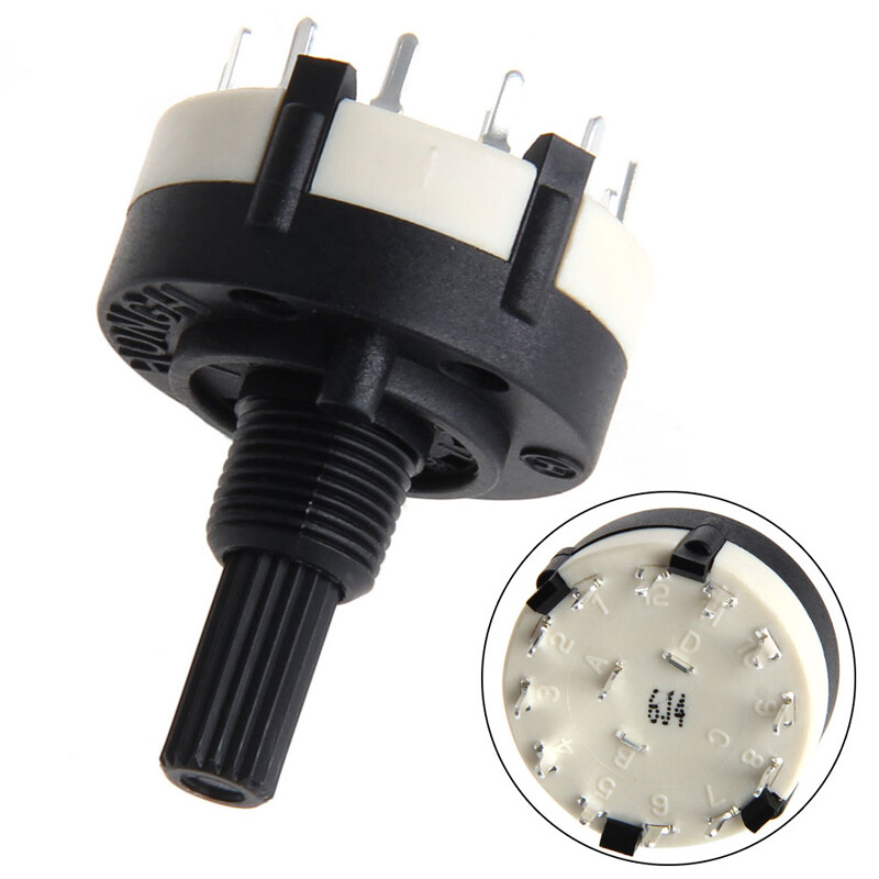 Channel Selector Switch Single Deck Rotary Switch Band Selector 1P12T