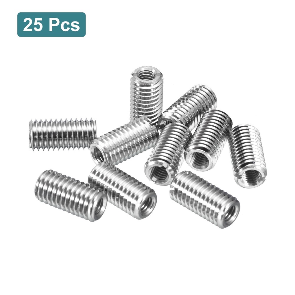 25Pcs Threaded Inserts, M6-1x20 & M10-1.5x20 Thread Repair Insert