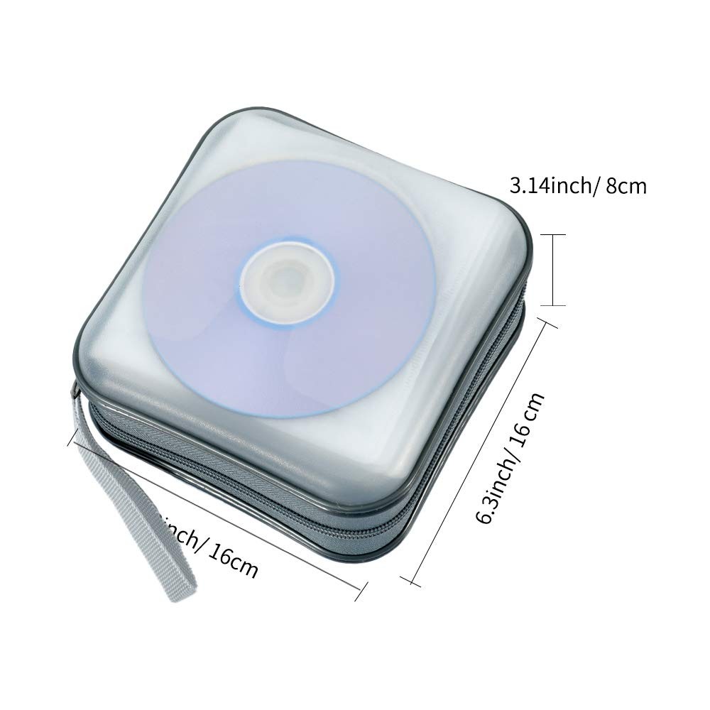 CD Case CD/DVD Case Wallet 40 Capacity Protective CD VCD Case Storage Organiz