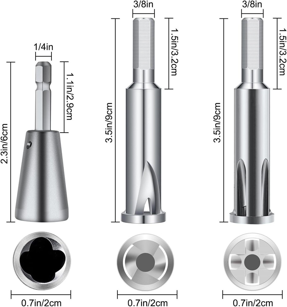 3x Wire Stripping Twisting Tool Electrical Drill Wire Stripper Cable Nut Twister