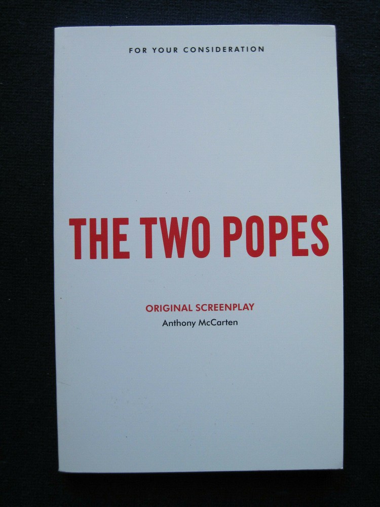 THE TWO POPES - OSCAR CONSIDERATION SCRIPT - 1st Appearance in Book Form, 1st Ed