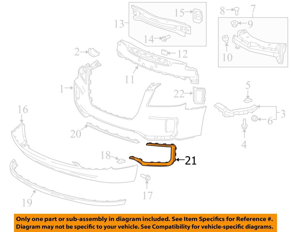 GM OEM 16-17 Terrain Bumper Components-Outer Molding 23486777