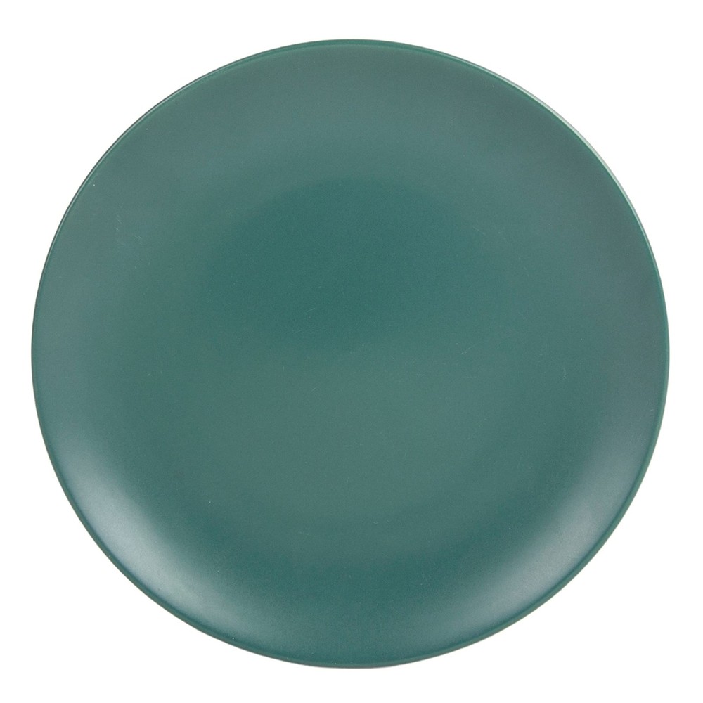 Wazee Matte Coupe Dinnerware Set, 16 pc, Emerald Green