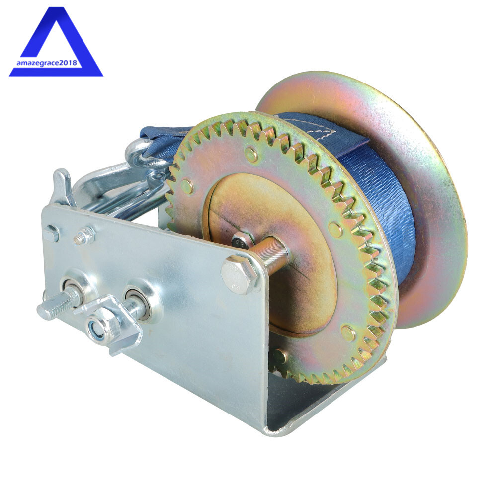 3500lbs Hand Winch Boat Trailer Winch Crank With 10m (32ft) Strap Winch