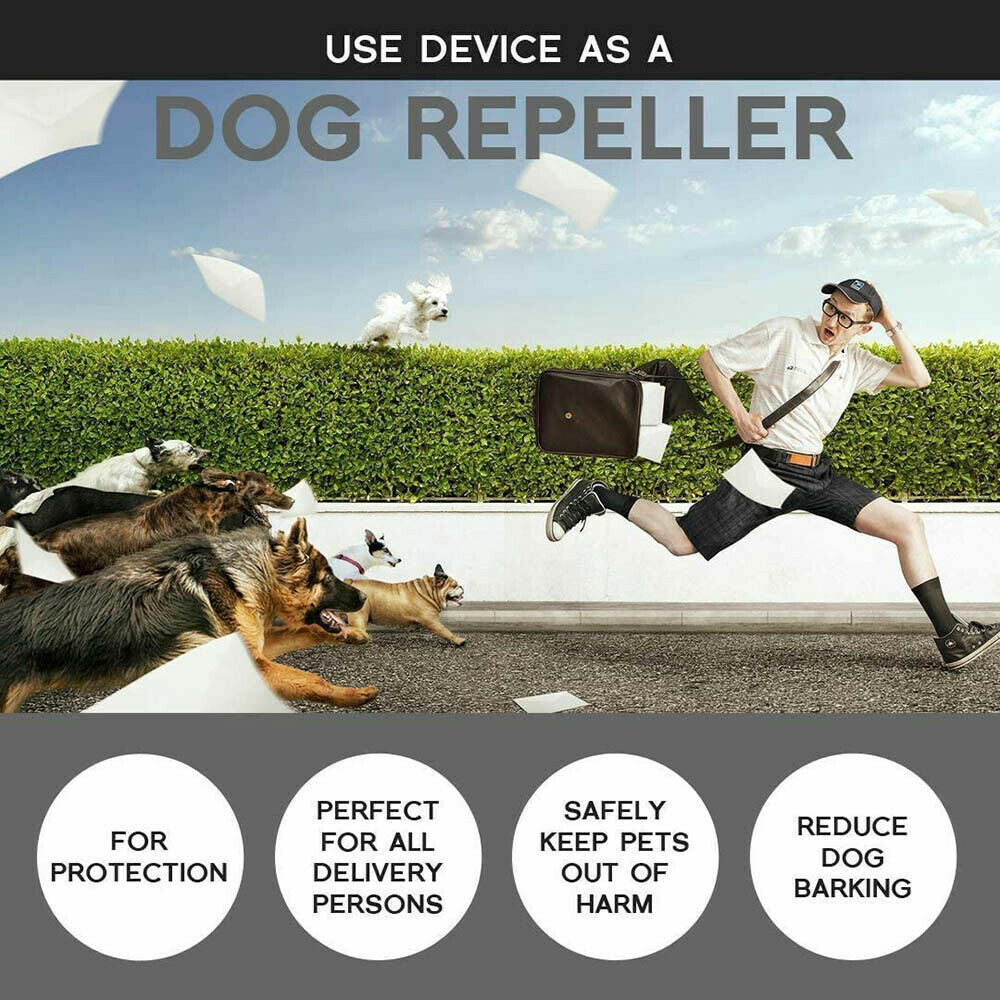 Super Electronic Dog Canine Chaser Repeller Trainer Ultrasonic LED Flashlight