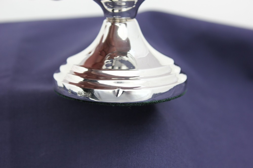 Single Sterling Silver Candlestick by Francis Howard Birmingham 1984