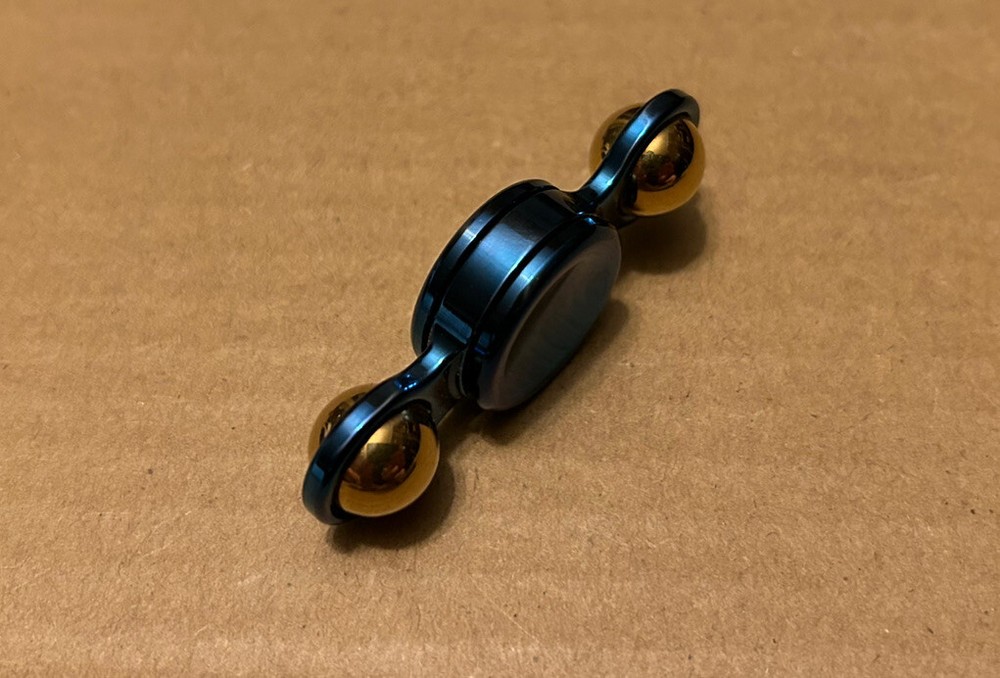 Titanium Bar Fidget Spinner with Tungsten Ball Inserts - Rare EDC