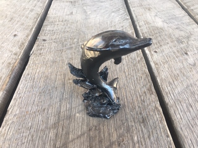 Handcrafted in Kentucky Coal Figurine Dolphin