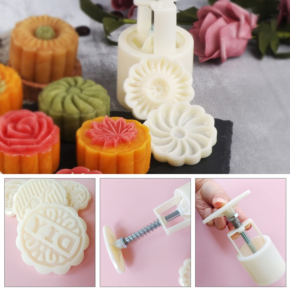 14 PCS Bath Bomb Mold Set Includes 2pcs Bath Bombs Press and 12pcs Different ...