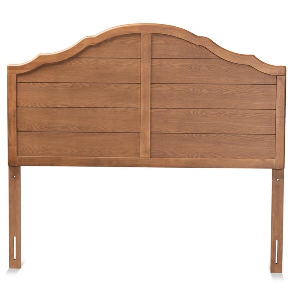 Baxton Studio Clive Vintage Walnut Finished Wood Queen Size Headboard