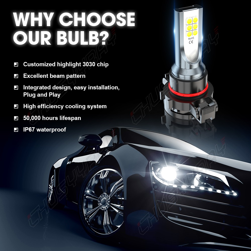 For Jeep Wrangler 2010-2024 LED Headlight High Low Beam Fog Light Bulbs Combo