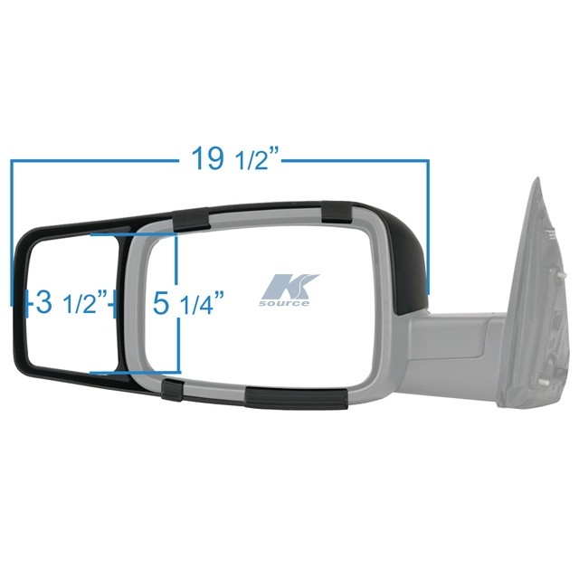 K Source Fit System 80710 Snap On Black Towing Mirror For Fits For 0609